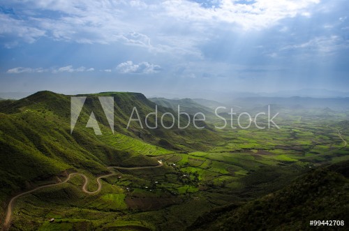Picture of Landscape from a view point in Lalibela